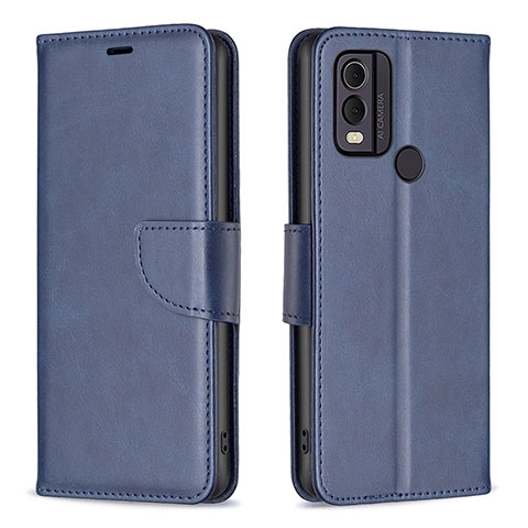 Coque Portefeuille Livre Cuir Etui Clapet B04F pour Nokia C22 Bleu