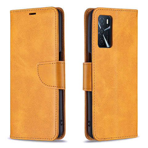 Coque Portefeuille Livre Cuir Etui Clapet B04F pour Oppo A16 Brun Clair