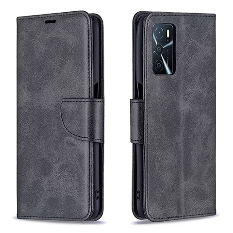 Coque Portefeuille Livre Cuir Etui Clapet B04F pour Oppo A16 Noir