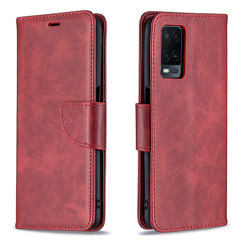 Coque Portefeuille Livre Cuir Etui Clapet B04F pour Oppo A54 4G Rouge