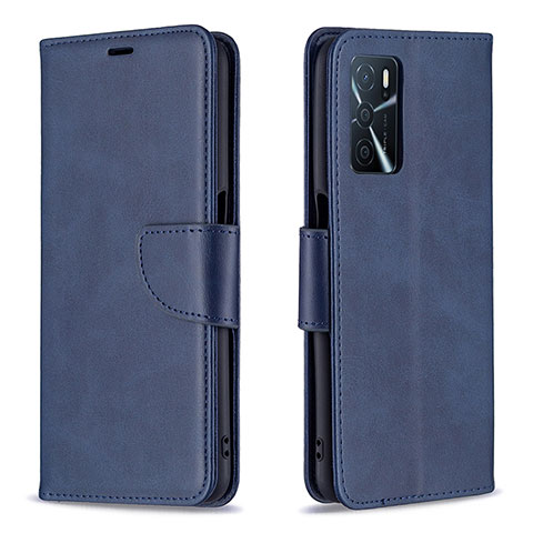 Coque Portefeuille Livre Cuir Etui Clapet B04F pour Oppo A54s Bleu