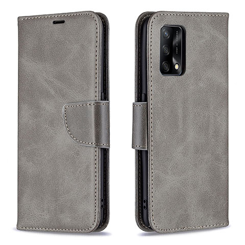 Coque Portefeuille Livre Cuir Etui Clapet B04F pour Oppo A74 4G Gris