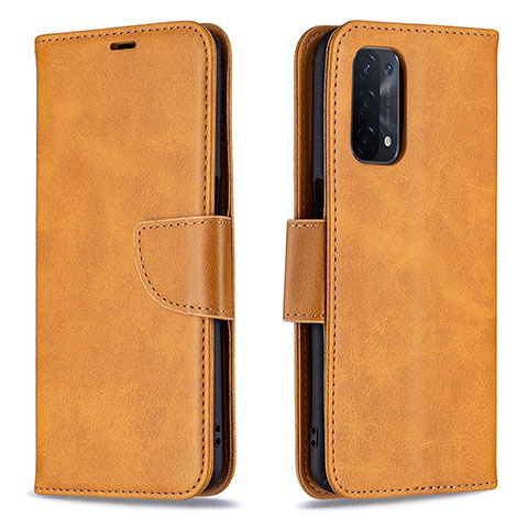 Coque Portefeuille Livre Cuir Etui Clapet B04F pour Oppo A93 5G Brun Clair