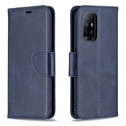 Coque Portefeuille Livre Cuir Etui Clapet B04F pour Oppo A95 5G Bleu