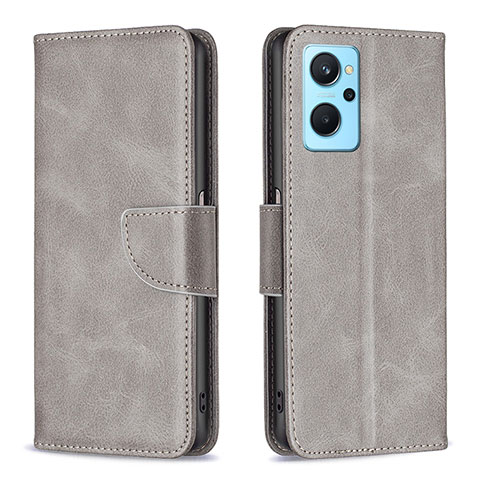 Coque Portefeuille Livre Cuir Etui Clapet B04F pour Oppo A96 4G Gris