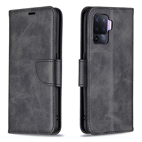 Coque Portefeuille Livre Cuir Etui Clapet B04F pour Oppo F19 Pro Noir