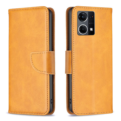 Coque Portefeuille Livre Cuir Etui Clapet B04F pour Oppo F21 Pro 4G Brun Clair