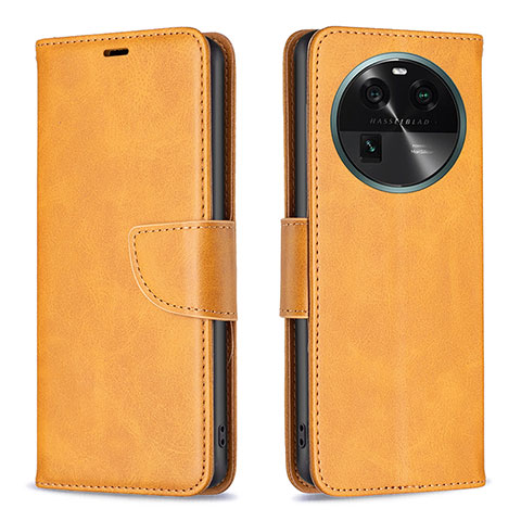 Coque Portefeuille Livre Cuir Etui Clapet B04F pour Oppo Find X6 5G Brun Clair