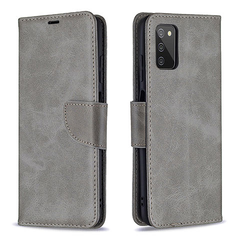 Coque Portefeuille Livre Cuir Etui Clapet B04F pour Samsung Galaxy A03s Gris