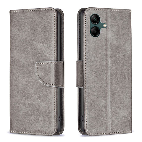 Coque Portefeuille Livre Cuir Etui Clapet B04F pour Samsung Galaxy A05 Gris