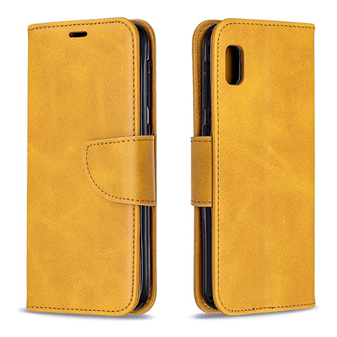 Coque Portefeuille Livre Cuir Etui Clapet B04F pour Samsung Galaxy A10e Brun Clair