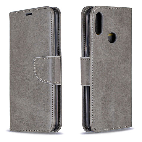 Coque Portefeuille Livre Cuir Etui Clapet B04F pour Samsung Galaxy A10s Gris