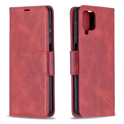 Coque Portefeuille Livre Cuir Etui Clapet B04F pour Samsung Galaxy A12 Rouge