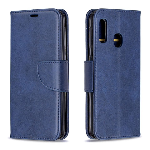 Coque Portefeuille Livre Cuir Etui Clapet B04F pour Samsung Galaxy A20e Bleu