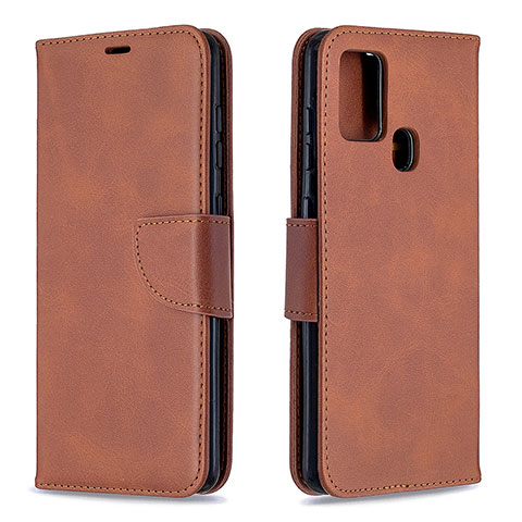 Coque Portefeuille Livre Cuir Etui Clapet B04F pour Samsung Galaxy A21s Marron