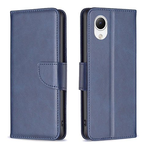 Coque Portefeuille Livre Cuir Etui Clapet B04F pour Samsung Galaxy A23 5G SC-56C Bleu