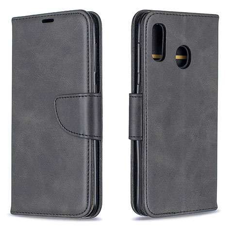 Coque Portefeuille Livre Cuir Etui Clapet B04F pour Samsung Galaxy A30 Noir