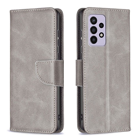 Coque Portefeuille Livre Cuir Etui Clapet B04F pour Samsung Galaxy A33 5G Gris