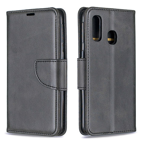 Coque Portefeuille Livre Cuir Etui Clapet B04F pour Samsung Galaxy A40 Noir