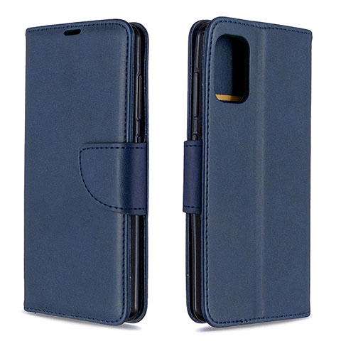 Coque Portefeuille Livre Cuir Etui Clapet B04F pour Samsung Galaxy A41 Bleu