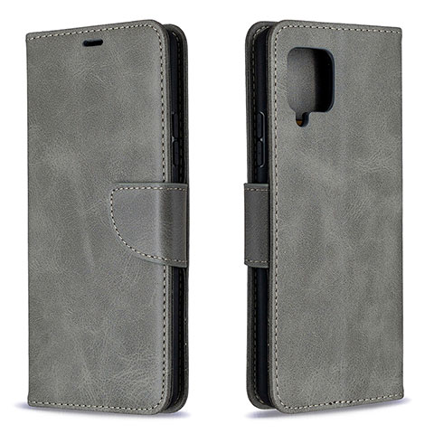 Coque Portefeuille Livre Cuir Etui Clapet B04F pour Samsung Galaxy A42 5G Gris