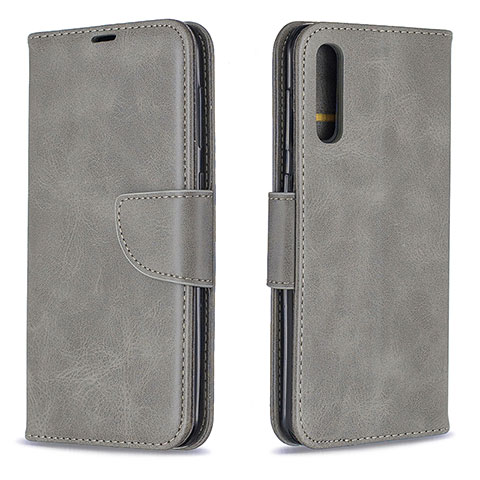 Coque Portefeuille Livre Cuir Etui Clapet B04F pour Samsung Galaxy A50 Gris