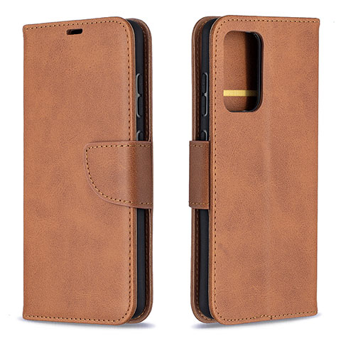 Coque Portefeuille Livre Cuir Etui Clapet B04F pour Samsung Galaxy A52 4G Marron