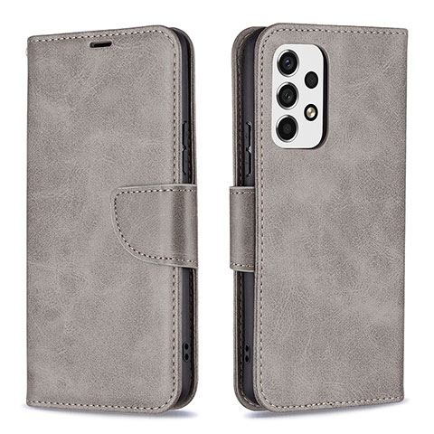 Coque Portefeuille Livre Cuir Etui Clapet B04F pour Samsung Galaxy A53 5G Gris