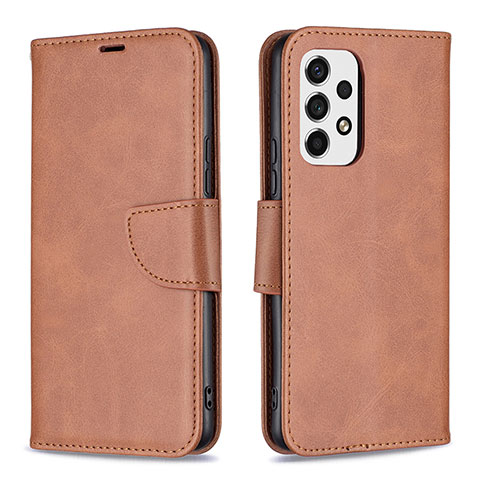 Coque Portefeuille Livre Cuir Etui Clapet B04F pour Samsung Galaxy A53 5G Marron