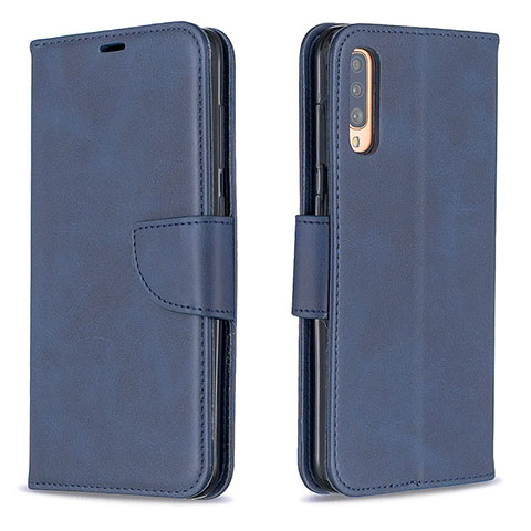 Coque Portefeuille Livre Cuir Etui Clapet B04F pour Samsung Galaxy A70 Bleu