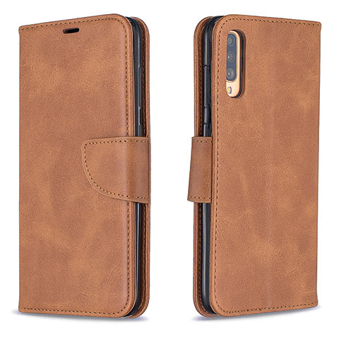 Coque Portefeuille Livre Cuir Etui Clapet B04F pour Samsung Galaxy A70 Marron