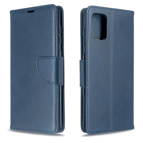 Coque Portefeuille Livre Cuir Etui Clapet B04F pour Samsung Galaxy A71 5G Bleu