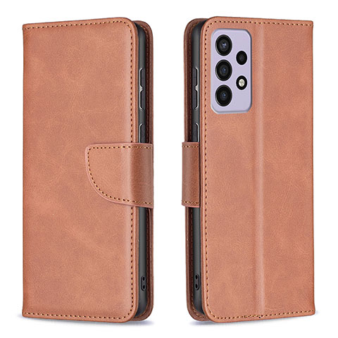 Coque Portefeuille Livre Cuir Etui Clapet B04F pour Samsung Galaxy A73 5G Marron