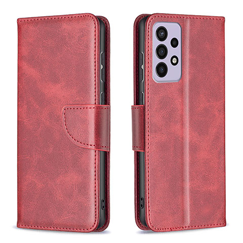 Coque Portefeuille Livre Cuir Etui Clapet B04F pour Samsung Galaxy A73 5G Rouge