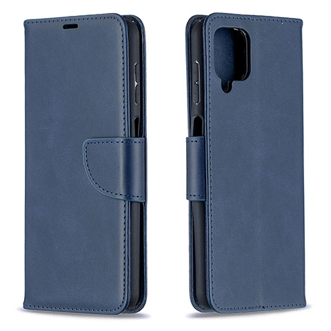 Coque Portefeuille Livre Cuir Etui Clapet B04F pour Samsung Galaxy F12 Bleu