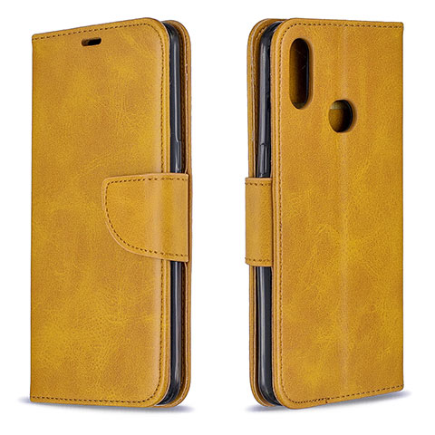 Coque Portefeuille Livre Cuir Etui Clapet B04F pour Samsung Galaxy M01s Brun Clair