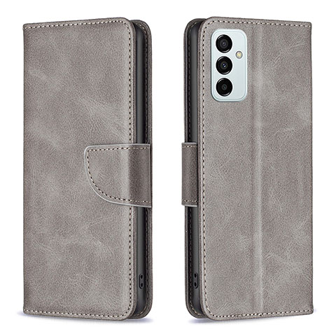 Coque Portefeuille Livre Cuir Etui Clapet B04F pour Samsung Galaxy M23 5G Gris