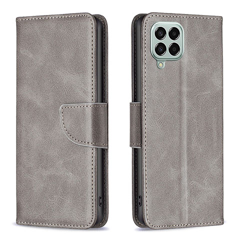 Coque Portefeuille Livre Cuir Etui Clapet B04F pour Samsung Galaxy M33 5G Gris