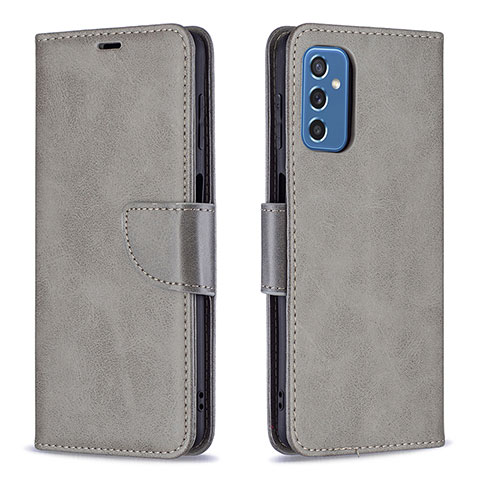 Coque Portefeuille Livre Cuir Etui Clapet B04F pour Samsung Galaxy M52 5G Gris