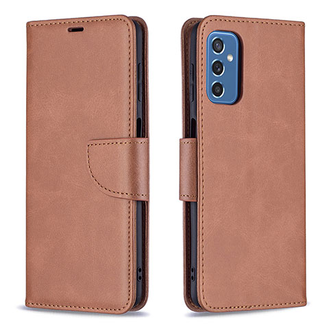 Coque Portefeuille Livre Cuir Etui Clapet B04F pour Samsung Galaxy M52 5G Marron