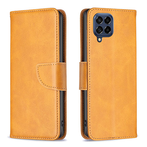 Coque Portefeuille Livre Cuir Etui Clapet B04F pour Samsung Galaxy M53 5G Brun Clair