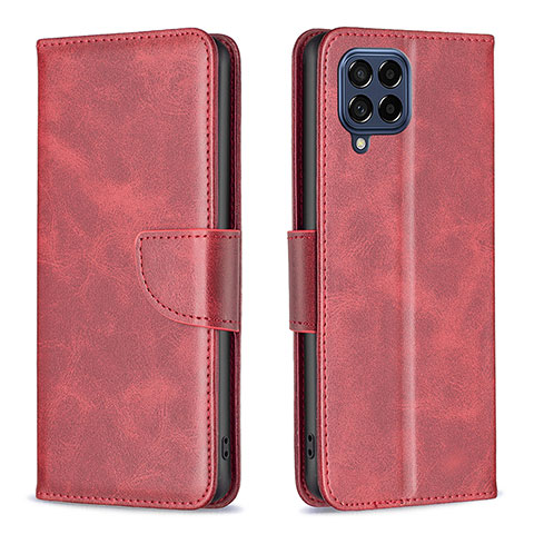 Coque Portefeuille Livre Cuir Etui Clapet B04F pour Samsung Galaxy M53 5G Rouge