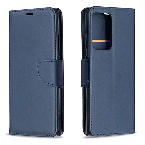 Coque Portefeuille Livre Cuir Etui Clapet B04F pour Samsung Galaxy Note 20 Ultra 5G Bleu