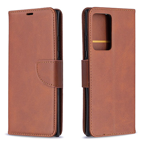 Coque Portefeuille Livre Cuir Etui Clapet B04F pour Samsung Galaxy Note 20 Ultra 5G Marron