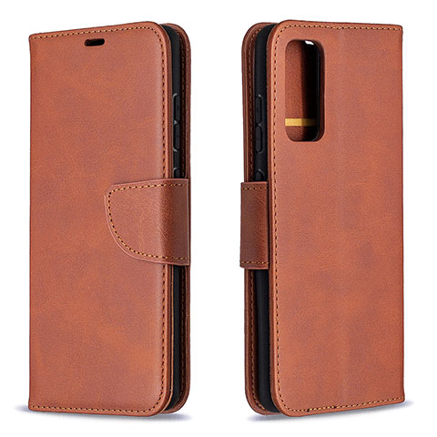 Coque Portefeuille Livre Cuir Etui Clapet B04F pour Samsung Galaxy S20 Lite 5G Marron