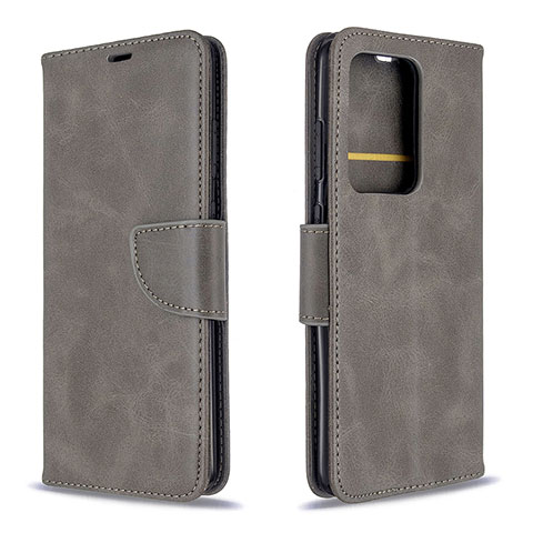 Coque Portefeuille Livre Cuir Etui Clapet B04F pour Samsung Galaxy S20 Plus 5G Gris