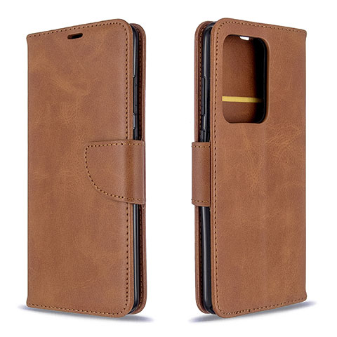 Coque Portefeuille Livre Cuir Etui Clapet B04F pour Samsung Galaxy S20 Plus Marron