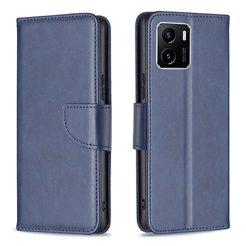 Coque Portefeuille Livre Cuir Etui Clapet B04F pour Vivo iQOO U5x Bleu