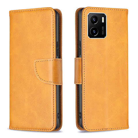 Coque Portefeuille Livre Cuir Etui Clapet B04F pour Vivo iQOO U5x Brun Clair