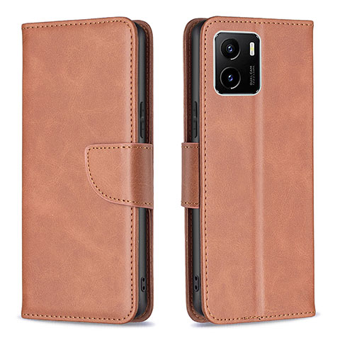 Coque Portefeuille Livre Cuir Etui Clapet B04F pour Vivo iQOO U5x Marron